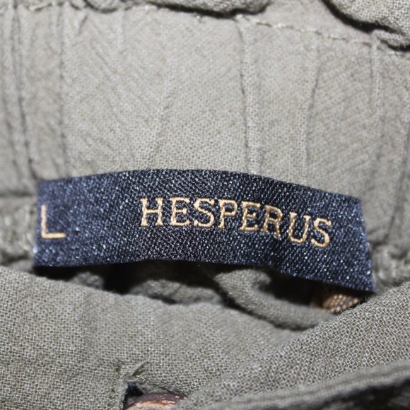 Hesperus Paper Bag Cargo Olive Green Full Button Down Skirt - Picture 5 of 5